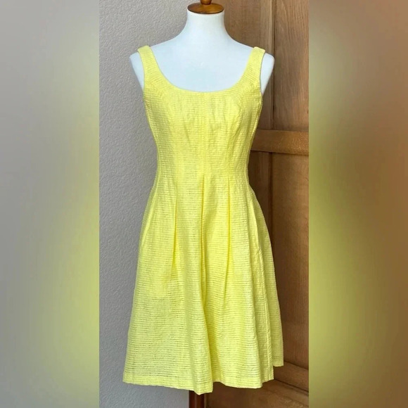 Nine West Yellow Tank Dress Fit & Flare Size 2 - Picture 1 of 8